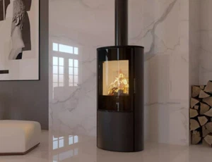 eleganter Kaminofen ELLISSE S Ellipsenform , 5kW erfüllt neuste deutsch Norm - Bild 1 von 6