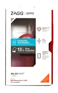 Zagg Milan Snap magSafe case for iphone 13 & 13 Pro - Picture 1 of 3