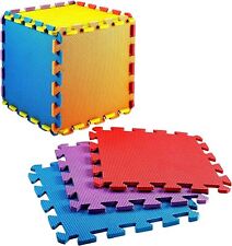 Tappetino Tappeto Puzzle Maxi Colorati Gioco Bambino 10 pz 30x30 cm Gomma