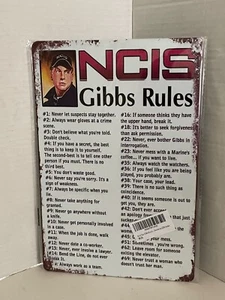 NCIS TV Show Gibbs Rules Tin Metal 8” X 12” Sign - Picture 1 of 3