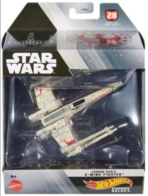 NEW Star Wars Hot Wheels Starships Select CARSON TEVA X-WING FIGHTER 1:50 HTJ86 - Image 1 of 4