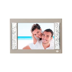 CORNICE PORTAFOTO ACCA ORIZZONTALE ARGENTO LEGNO BEIGE FOTO 9 X 13 606EP.22 - Imagen 1 de 1