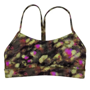LULULEMON Flow Y Nulu BH Light Support Größe 4 Soft Focus Splatter Grün Multi - Bild 1 von 4