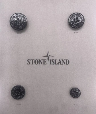 BOTTONI METALLO STONE ISLAND NERI VARIE MISURE DISPONIBILI, NUOVI!!!! - Imagen 1 de 4