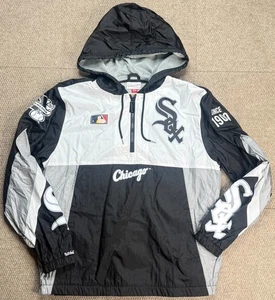 Chaqueta cortavientos Mitchell & Ness MLB Chicago White Sox 1/4 cremallera con capucha talla L - Imagen 1 de 7