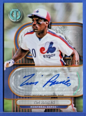 Selling off my cards 2024 Topps Tribute Tim Raines HOF Autograph SSP 7/25 - Image 1 of 2