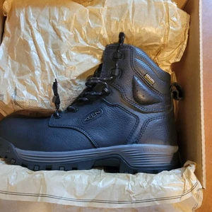 Keen Utility Chicago 6" wasserdichte Stiefel Größe 9D schwarz/geschmiedetes Eisen 1024184D NEU - Bild 1 von 10