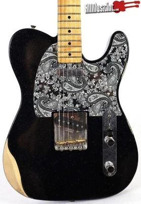 Guitarra elétrica Fender Brad Paisley Telecaster Black Sparkle com bolsa Gig - Imagem 1 de 4