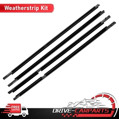 For Toyota Land Cruiser Lexus LX470 98-07 4x Front & Rear Door Belt Weatherstrip Foto 1 de 4
