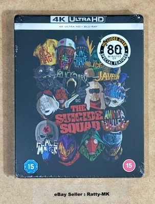 THE SUICIDE SQUAD - (HMV) UK EXCLUSIVE 4K + BLU RAY STEELBOOK - NEW & SEALED - Image 1 of 4