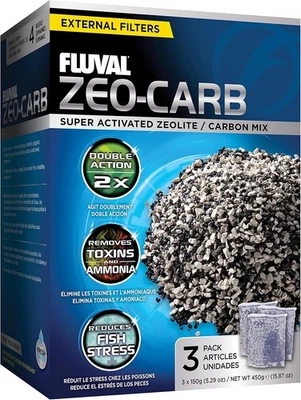 Fluval Zeo-Carb, Chemical Filter Media for Freshwater Aquariums, 150-gram Nylon  - Image 1 of 4