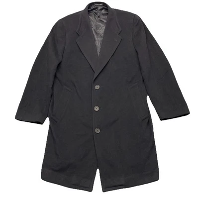 Giorgio Armani Wool Cashmere Overcoat 42R Black Made in Italy Saks Fifth Ave - Image 1 of 4