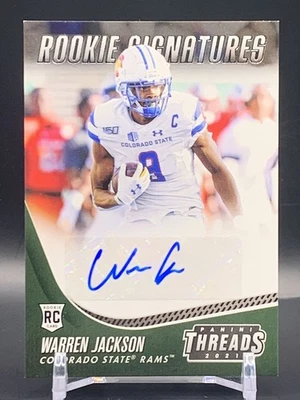 2021 Chronicles Draft Picks Warren Jackson Rookie Auto - Colorado State Rams - Image 1 of 2