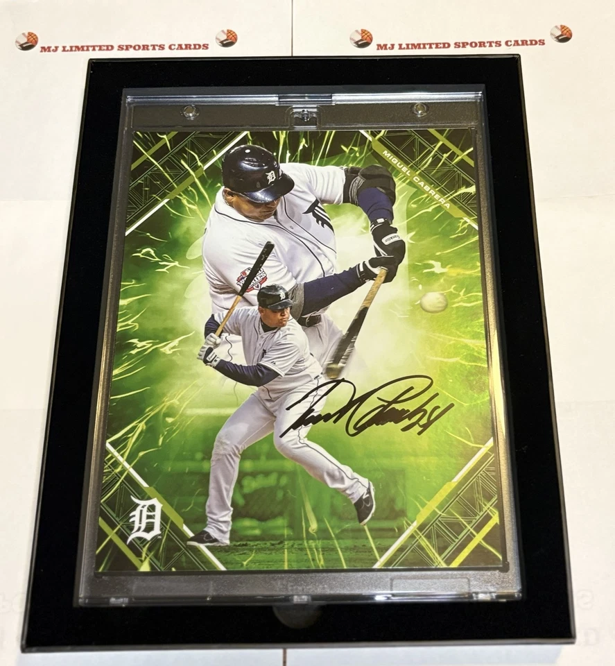 2025 Fanatics Emanate Miguel Cabrera Auto Green Parallel 1/99 Tigers - Image 1 of 2