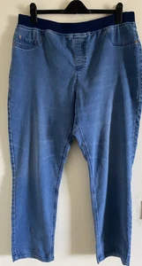 Profile Blue Denim Stretch Pants Trousers Size UK 20 - Picture 1 of 3