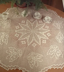 ~Crochet-Butterfly Filet Table Center-Pattern Only~ - Picture 1 of 2