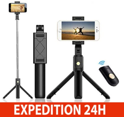 3 in 1 Expandable Bluetooth Mobile Tripod Selfie Stick Stick - Image 1 of 4