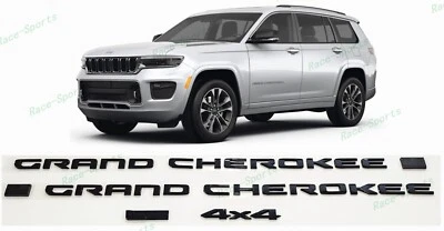 4 peças 2021+ Jeep Grand Cherokee L/WL porta lateral traseira 4x4 L emblema preto brilhante - Imagem 1 de 4