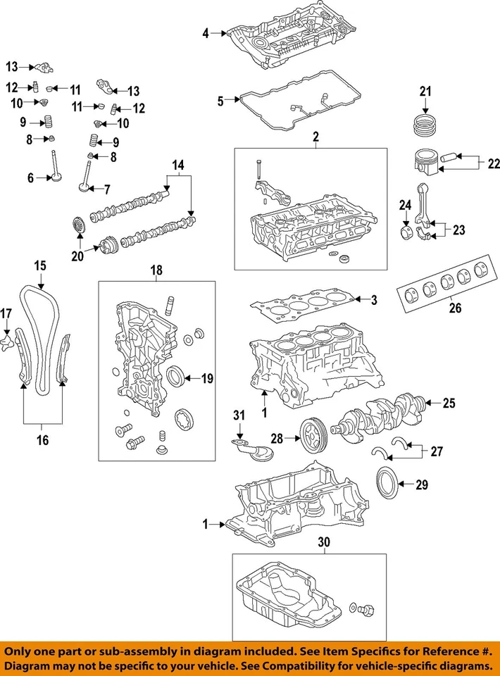 KIA OEM 15-25 Forte EngineTransaxle Engine Parts-Oil Pan 215102E023 — 第 1/1 张图片