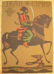 Rare Ukrainian Original Silkscreen POSTER Cossack IVAN SIRKO by Shevtsov - Picture 1 of 3