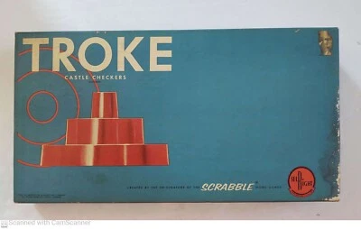 TROKE Castle Checkers Game, Vintage 1961 Selchow&Righter, COMPLETE - Image 1 of 4