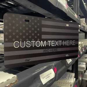 Personalized Tactical American Flag License Plate - Custom Made In the USA - Picture 1 of 14
