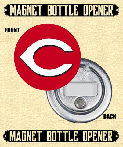 Cincinnati Reds - Magnet Bottle Opener - Choose From 12 Designs Cover