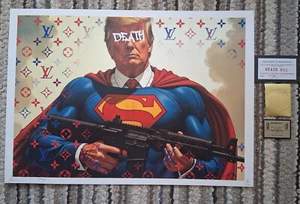 Death NYC Original Trump Superman AR Limited Edition Kunstdruck 43/100 mit COA - Bild 1 von 3