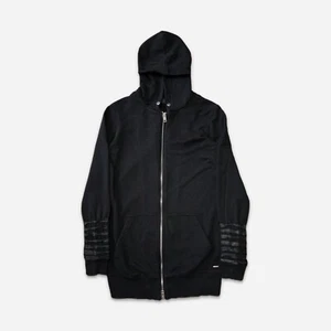diesel long fit distressed leather detail sleeve XS DOUBLE ZIP THOM KROM BBS ACW - Picture 1 of 9