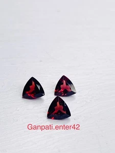 Garnet Loose Gemstone Faceted Trillion Cut 6x6 MM 4 Pcs Lot Natural Calibrated E - Picture 1 of 8