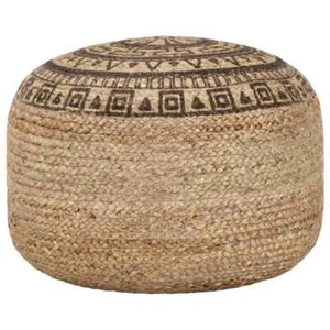 Handgefertigter Sitzpuff Braun 45 x 30 cm Jute - Bild 1 von 3