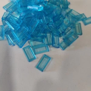 Lotto lego 100 Pezzi 1*2 azzurro trasparente - Foto 1 di 2