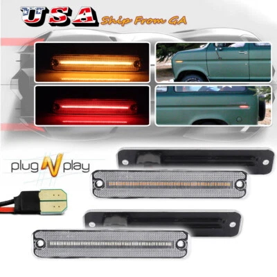 4x Luz de señalización lateral delantera y trasera para camioneta Ford E-100 Econoline F100 F150 75-83 Foto 1 de 4