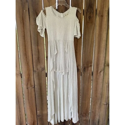 VESTIDO MAMELUCO PARA NIÑAS MIA JOYFILM Hi-Lo Frente Abierto Hombro Frío 14 Nuevo sin Etiquetas Foto 1 de 4