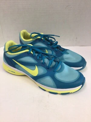 NIKE DUAL FUSION BLUE YELLOW SNEAKERS RUNNING WALKING  SHOES WOMENS SZ 9.5 — 第 1/4 张图片