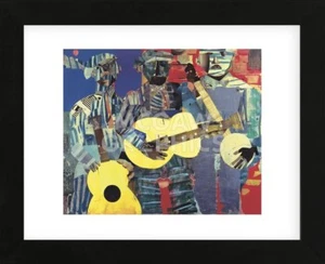 FRAMED ART Three Folk Musicians, 1967 by Romare Bearden Music Print Frame 13x16 - Picture 1 of 1