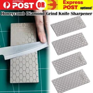 Upto 4pcs Diamond Knife Sharpener Sharpening Stone Honeycomb Grind Sharpener Kit - Picture 1 of 8