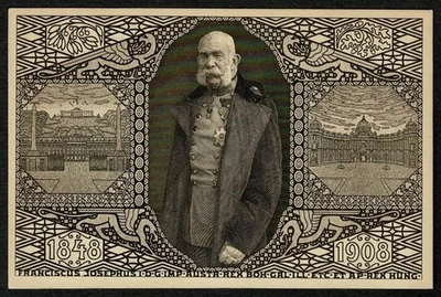 AUSTRIA 1908 Jubileo Postal Emperador Francisco José cancelada pero no usada SG72I Foto 1 de 2