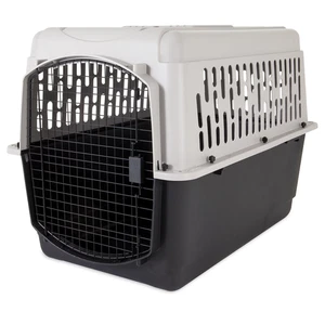 Pet Portable Kennel for Dogs, Hard-Sided Travel Carrier, Durable, Metal Door, Bl - Picture 1 of 12