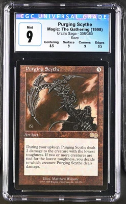 PURGING SCYTHE Urza's Saga Rare CGC 9 MTG [Nostalgium] - Image 1 of 2
