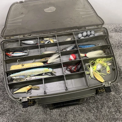 Caja de Aparejos Magnum Serie Guía Plano Nº 1444 w Misc. Señuelos y engranajes - Grafito Foto 1 de 4