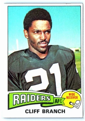 1975 Topps #524 Cliff Branch RC - Image 1 of 2