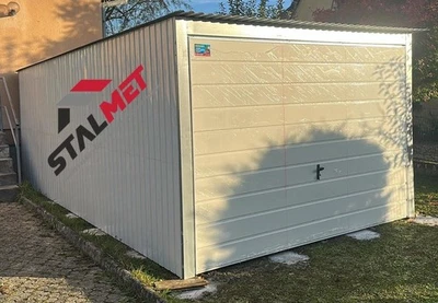 Blechgarage 3x4,5m Pultdach Fertiggarage Stahlgarage inkl.Lieferung und Aufbau - Bild 1 von 4
