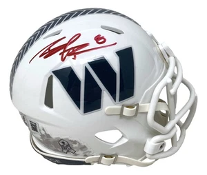 Brian Robinson Jr Signed Commanders Salute To Service Mini Speed Helmet BAS - Picture 1 of 2