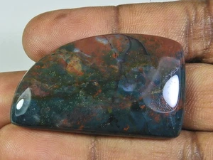 27X44X06MM Natural Bloodstone Healing Crystal Quartz Fancy Cabochon Gemstone - Picture 1 of 7