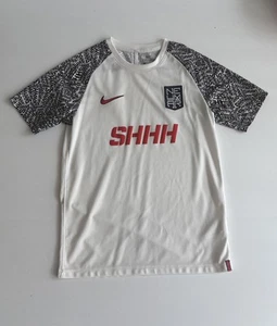 Nike Dri Fit 2019 Neymar Silencio Shhh White Soccer Jersey Youth Large - Picture 1 of 5