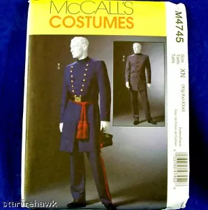 McCall's 4745 Uomo Guerra Civile 2 Divise Modello Xlg-Xxxl - Foto 1 di 3