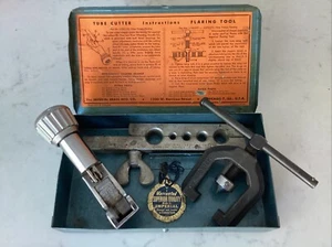 2 IMPERIAL 274F Tube Tubing Pipe Cutters + Flaring Tool + Tin Box W. Labels Old - Picture 1 of 12