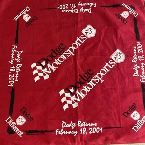 Dodge Motorsports Bandana Dodge Returns February 18, 2001 NASCAR Earnhardt Dies - Picture 1 of 5