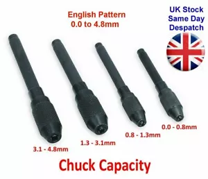 Pin Vice English Pattern 4pcs Set Hobby Precision 0 to 4.8mm Chuck Holding size - Picture 1 of 1